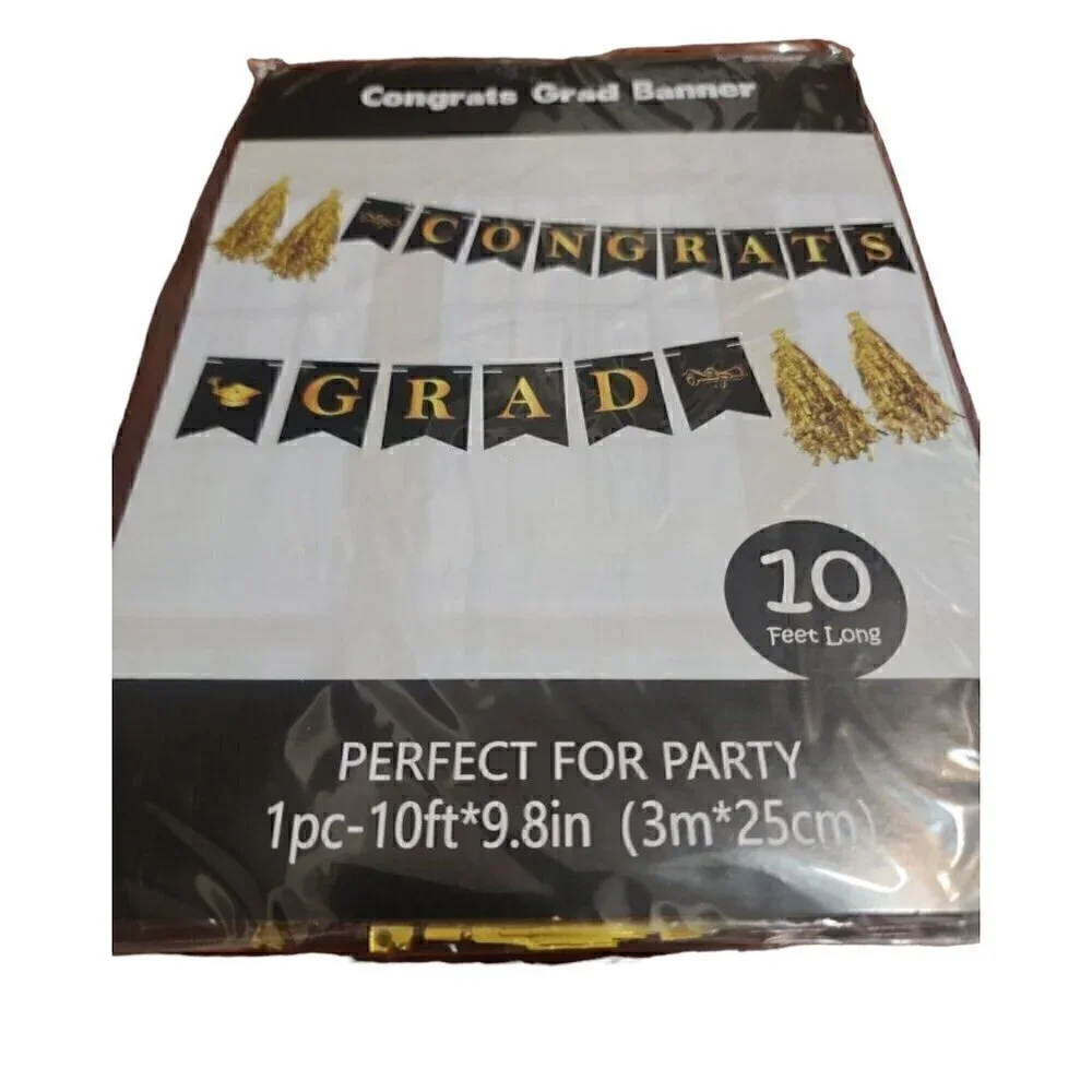 Congrats Grad Banner10‎ Feet Cardboard